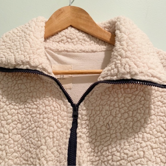 🏷️ Thread + Supply 1/4 Zip Cozy Teddy Bear Sherpa Pullover Small S - Picture 5 of 6
